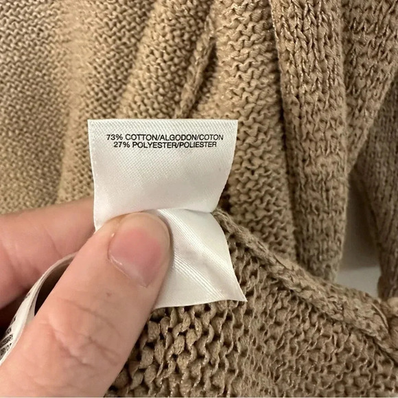 Kasper Women's Brown Knit Cardigan Sweater Size PM GUC - Picture 5 of 8